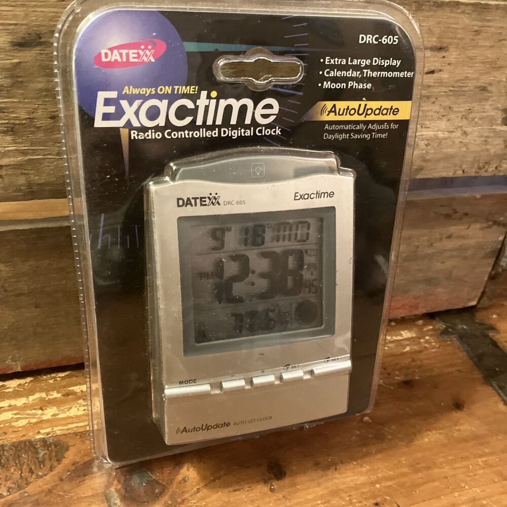 Teledex Datexx Exactime Radio Controlled Digital Clock DRC-605